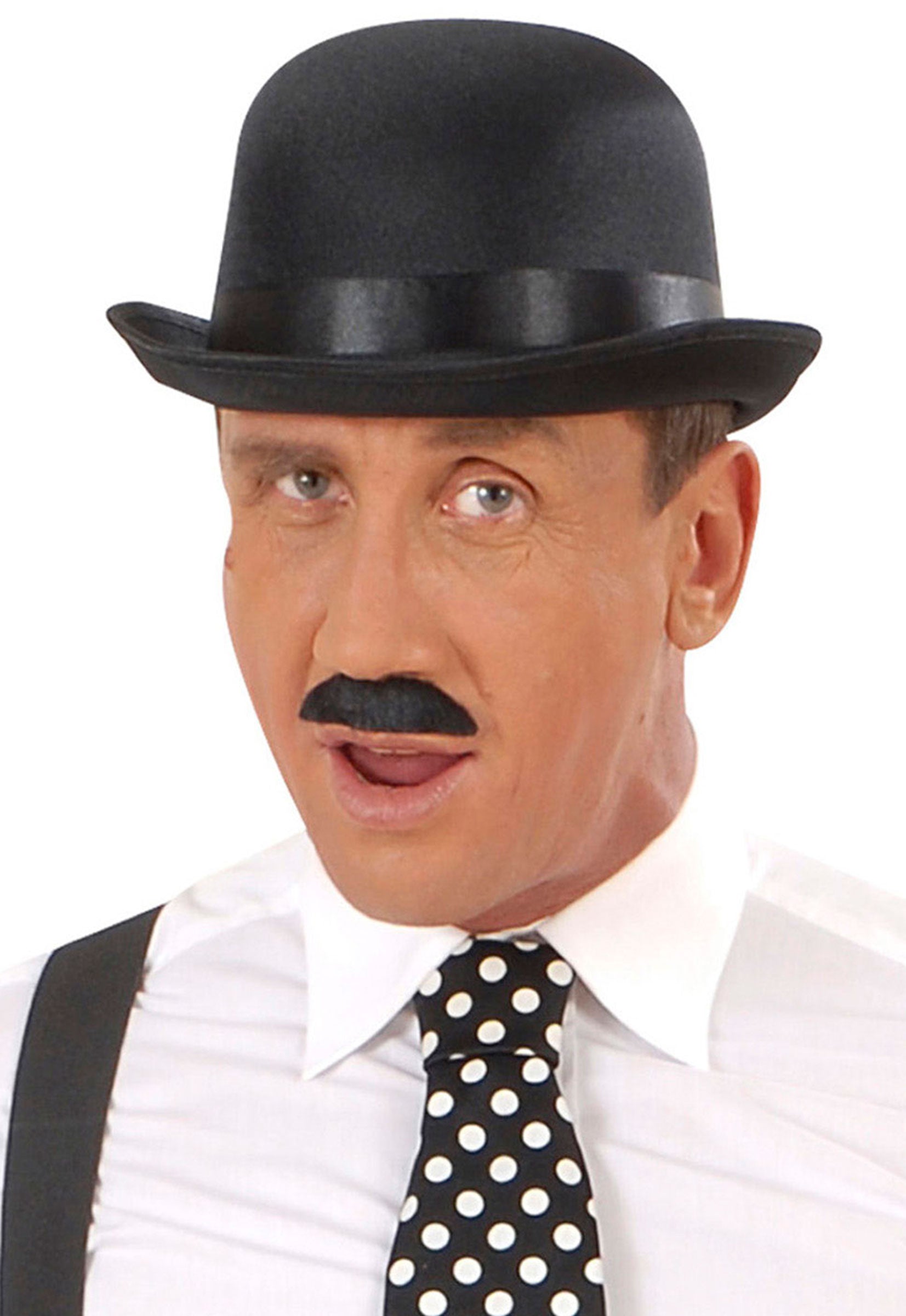 Schwarzer Melonen-Hut aus Filz - 3