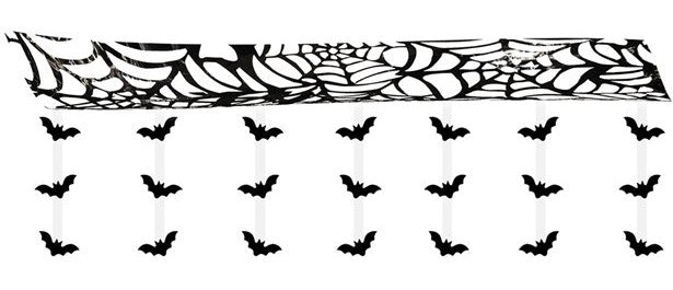 Spinnennetz & Fledermaus Hängedeko 3m 1