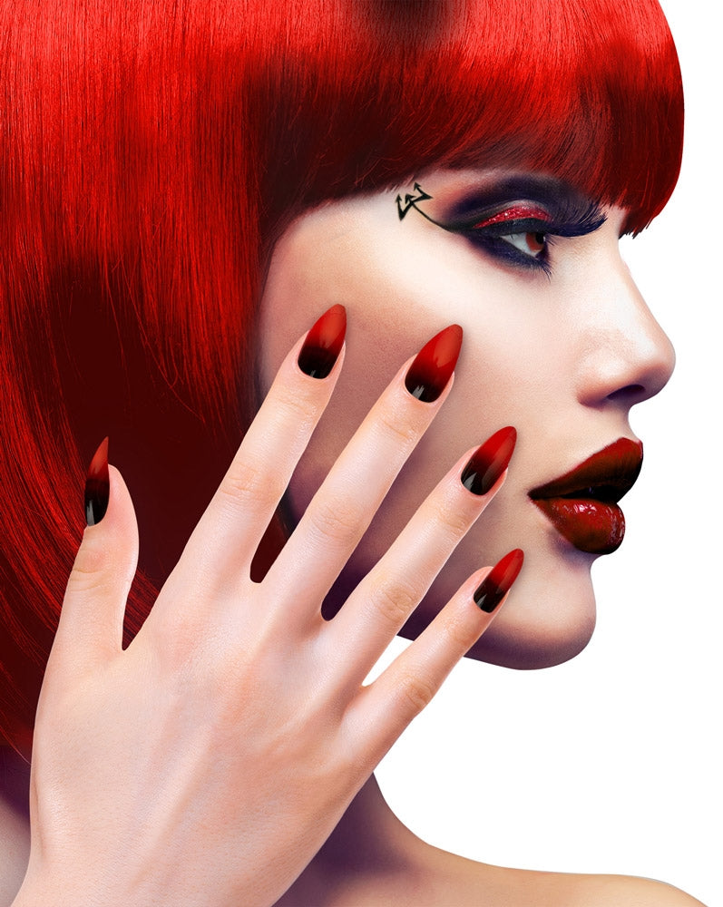 Stiletto Teufel Fingernägel für Damen - 1