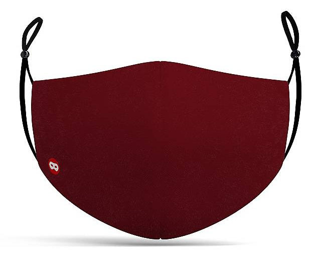 Mund-Nasen-Maske bordeaux-rot - 1