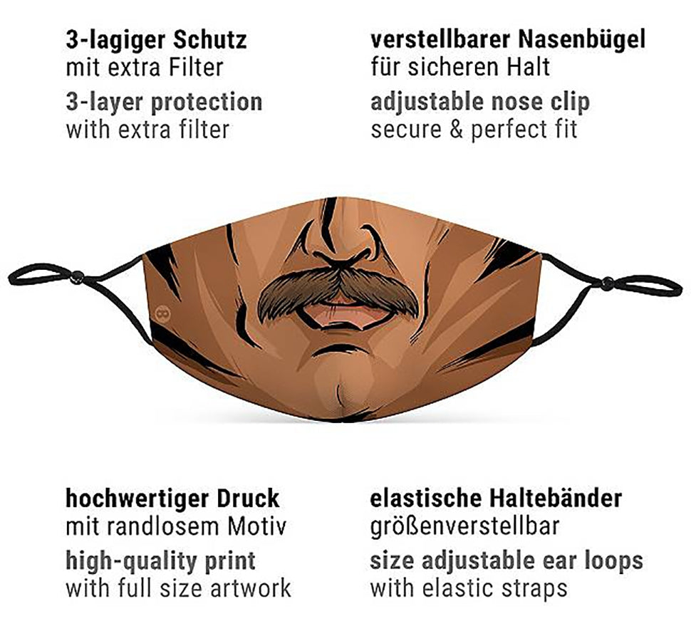 Mund-Nasen-Maske Comic Man - 3