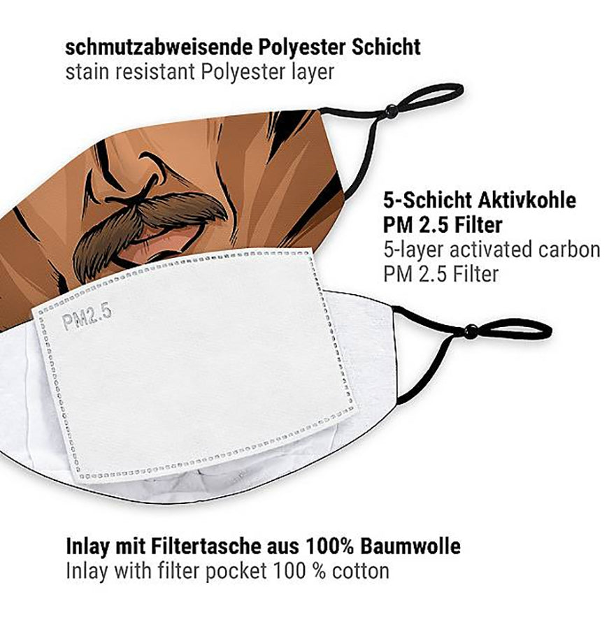 Mund-Nasen-Maske Comic Man - 4