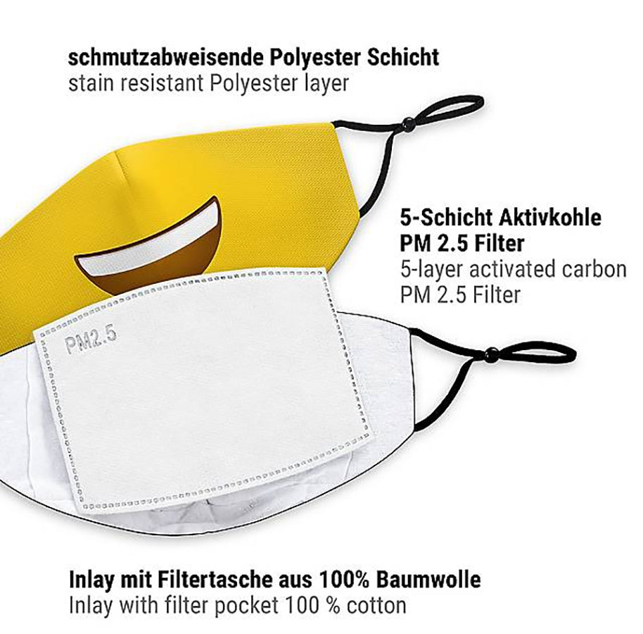 Mund-Nasen-Maske Smiley für Kinder - 5