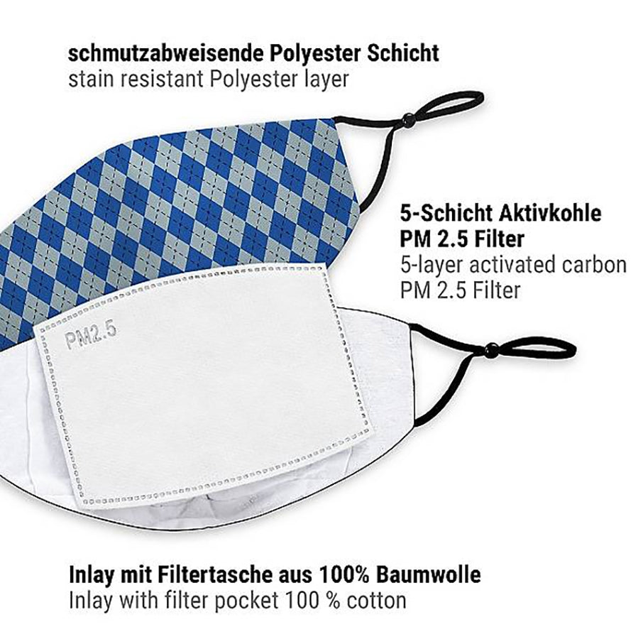 Mund-Nasen-Maske Zauberschule blau für Kinder - 4