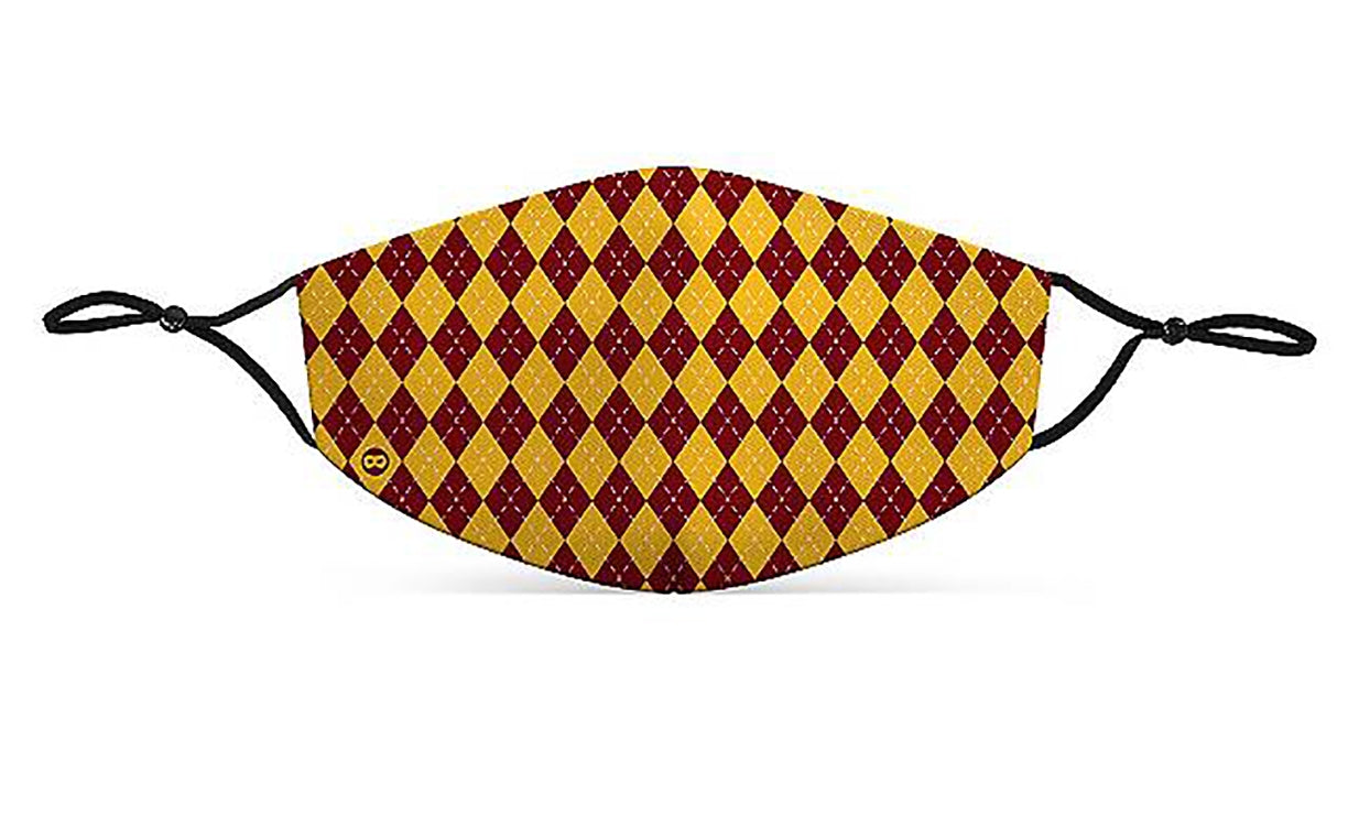 Mund-Nasen-Maske Zauberschule rot - 1