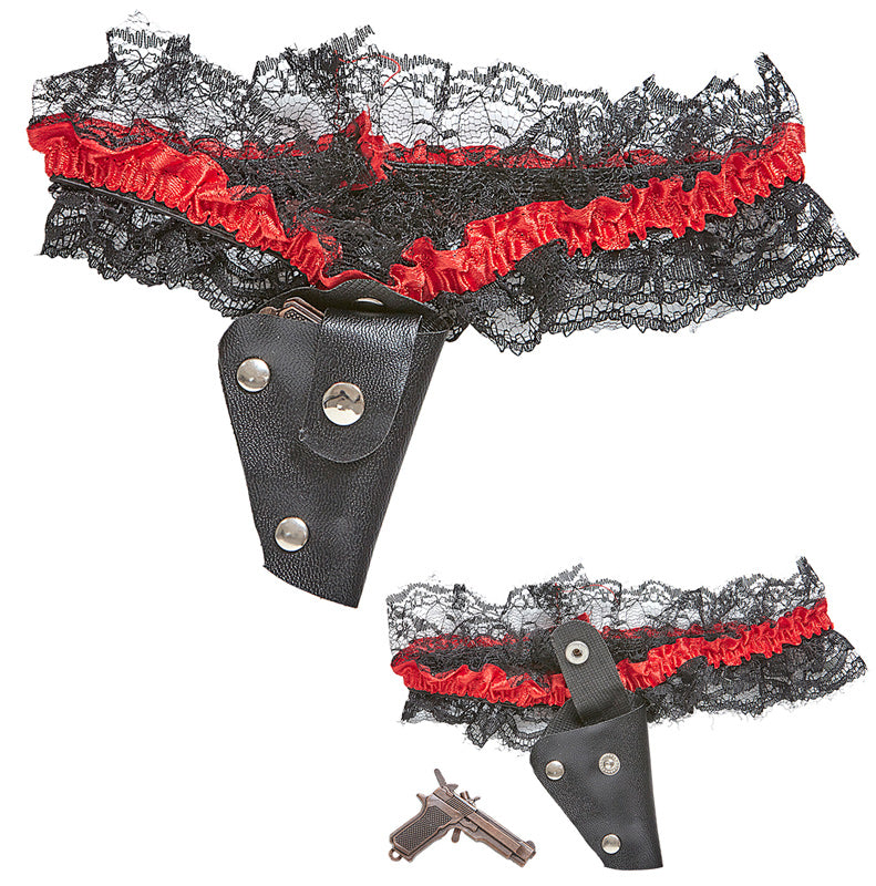 Strumpfband mit Minipistole - 2