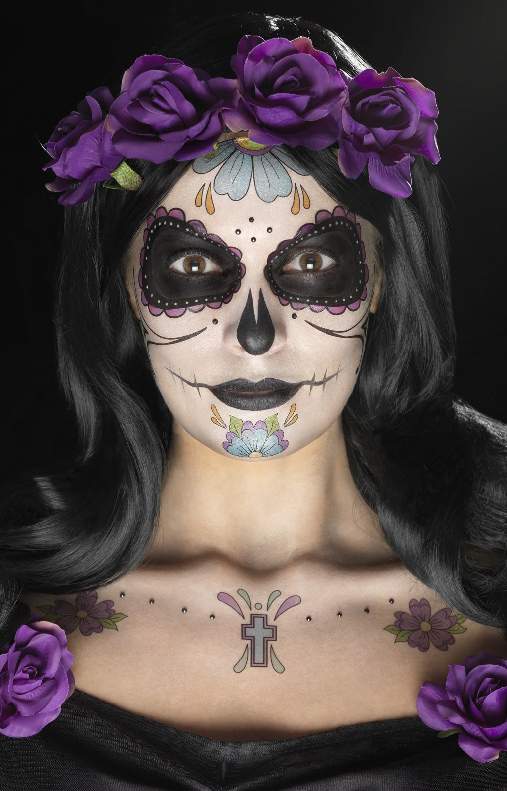 Tag der Toten Klebetattoo Set - 1