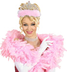 Tiara mit rosa Marabufedern - 2