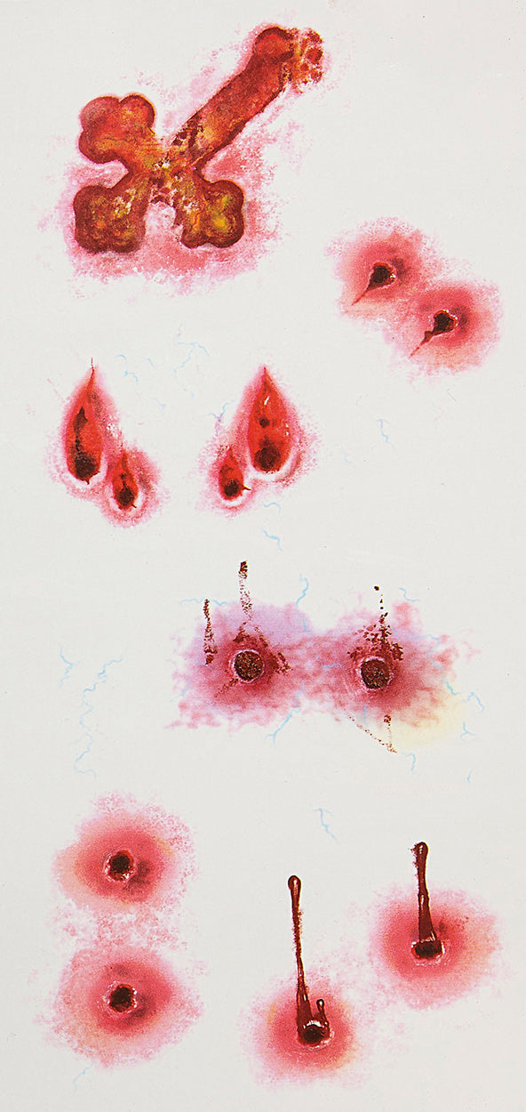 Vampir Bisswunden Tattoos 6 Motive - 1