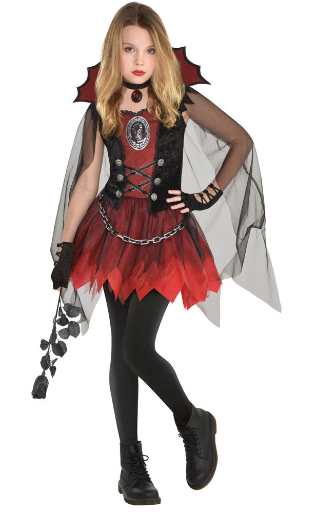 Dunkles Vampir Girl Kostüm für Mädchen - 1