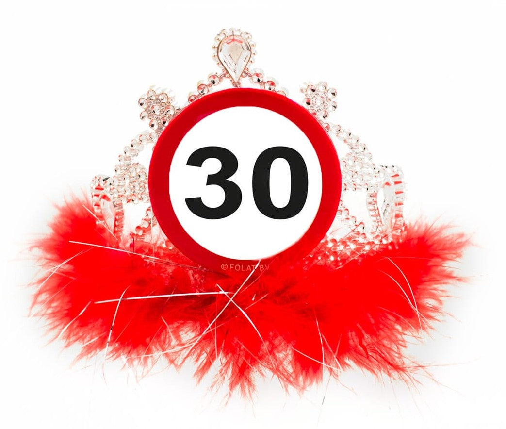 Verkehrsschild 30 Geburtstagskrone 1