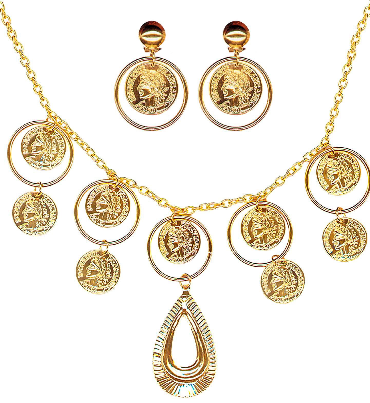 Goldenes Münz Schmuck-Set - 1