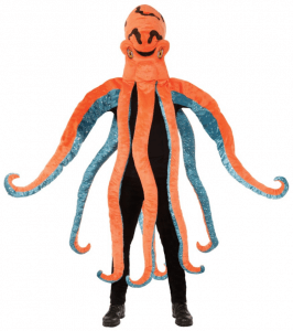 Orange-blaues Oktopus Kostüm