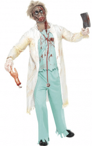 Dr Death Zombie Doktor Kostüm blutverschmiert