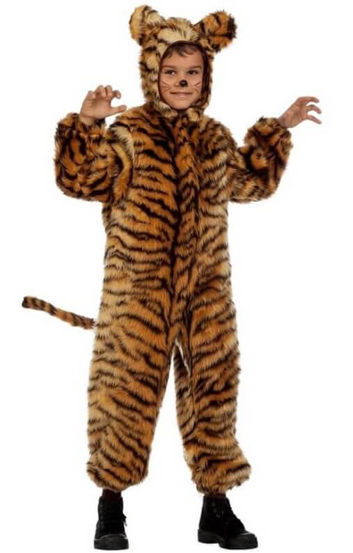 warme Kostüme - plüschiges Tigerkostüm für Kinder
