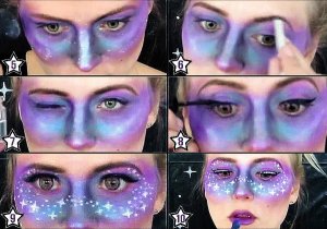 Space Girl Kostüm - Makeup Steps 5-10