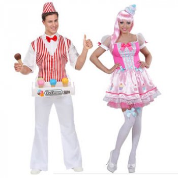 Kostümideen für Paare - Eismann und Cupcake