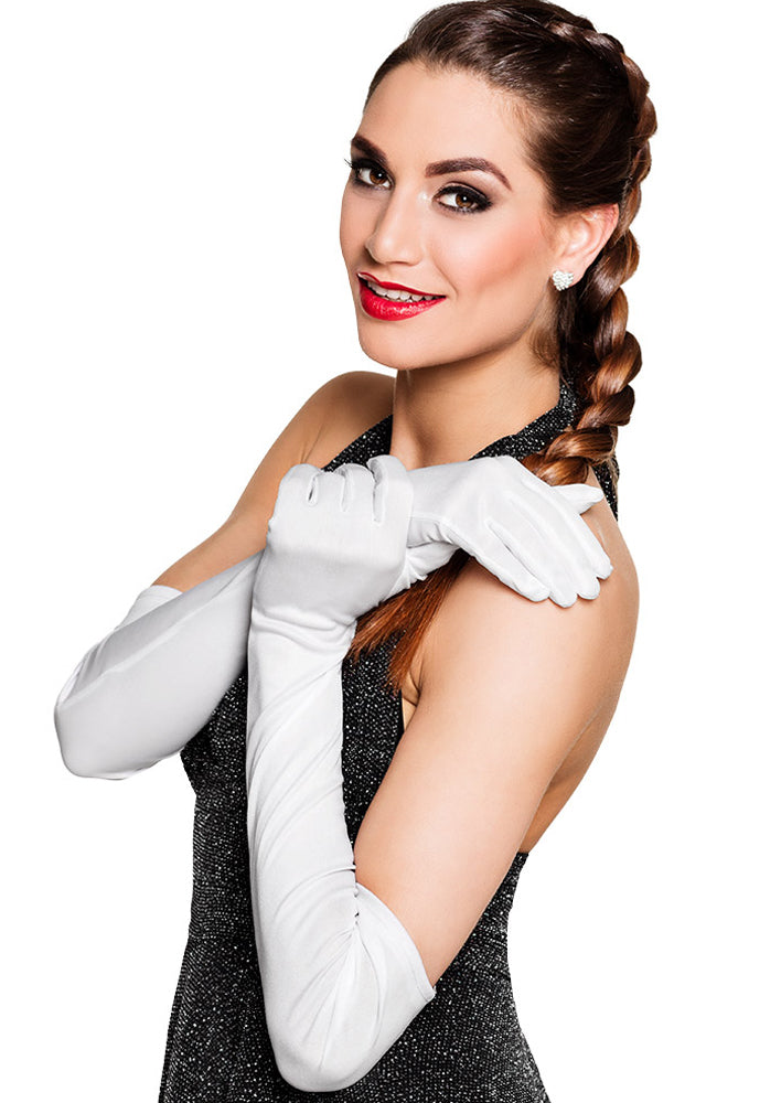 Handschuhe in Weiß für Damen lang