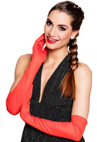 Handschuhe in Rot für Damen lang - 1