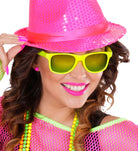 80er Jahre Neon Brille gelb - 3