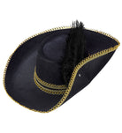 Musketier Hut für Erwachsene schwarz-gold - 4