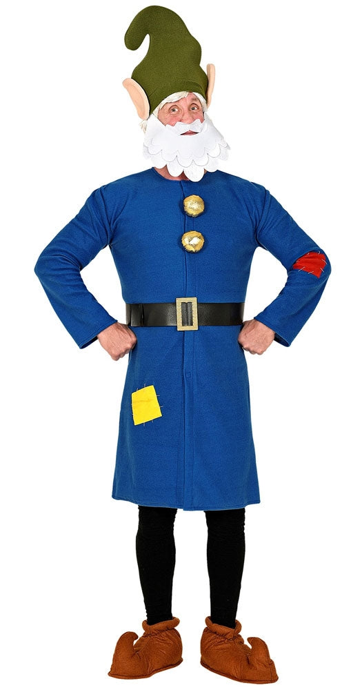Zwerg August Kostüm für Erwachsene blau - 1