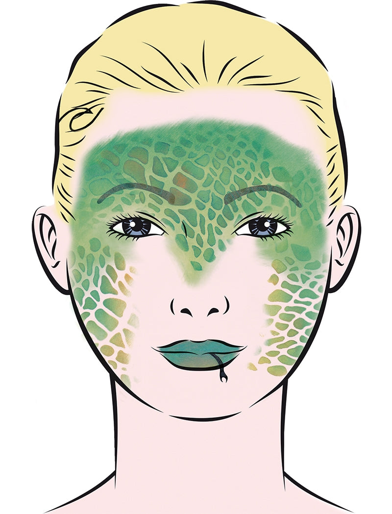 Facepainting Schablone Reptile - 1