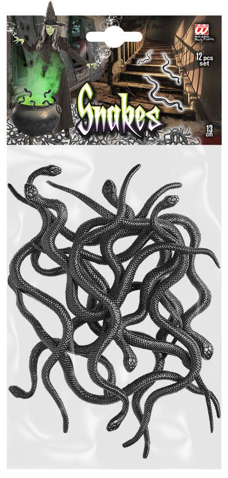 12 Kriechende Halloween Nattern 12,5cm 4