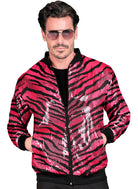 Pink Zebra Pailletten Bomberjacke für Erwachsene - 2