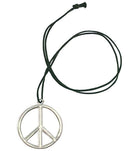 Klassische Hippie Peace Halskette aus Metall - 1