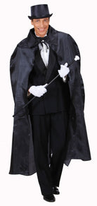 Schwarzer Umhang Deluxe 130 cm - 1