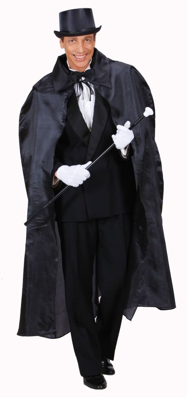 Schwarzer Umhang Deluxe 130 cm - 1