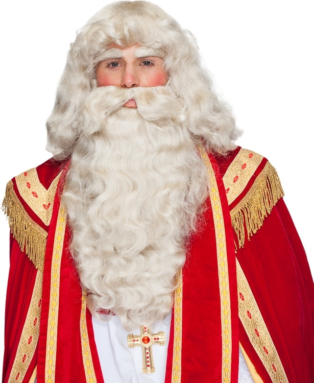 Nikolaus Perücke mit Bart und Augenbrauen Deluxe - 1