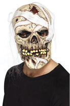Totenschädel Maske mit blutigen Bandagen - 1