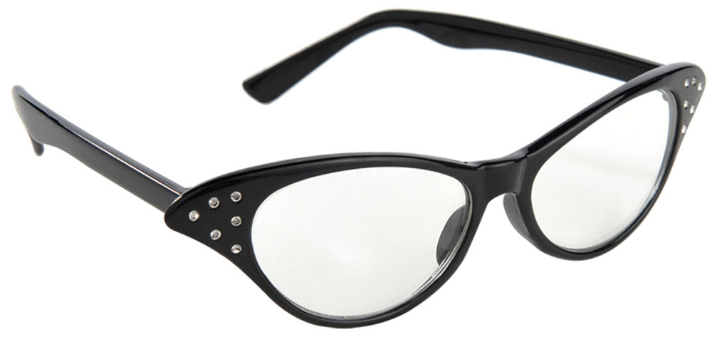 50er Jahre Glitzer Brille schwarz - 1