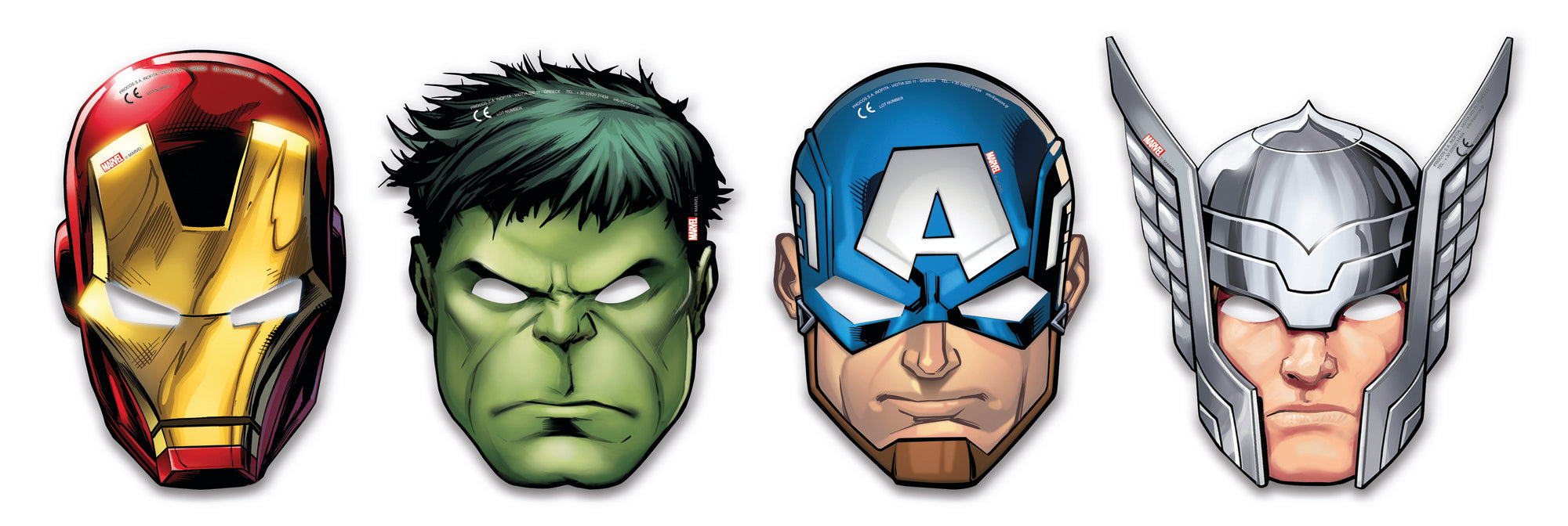 6 Avengers Heroes Pappmasken 1