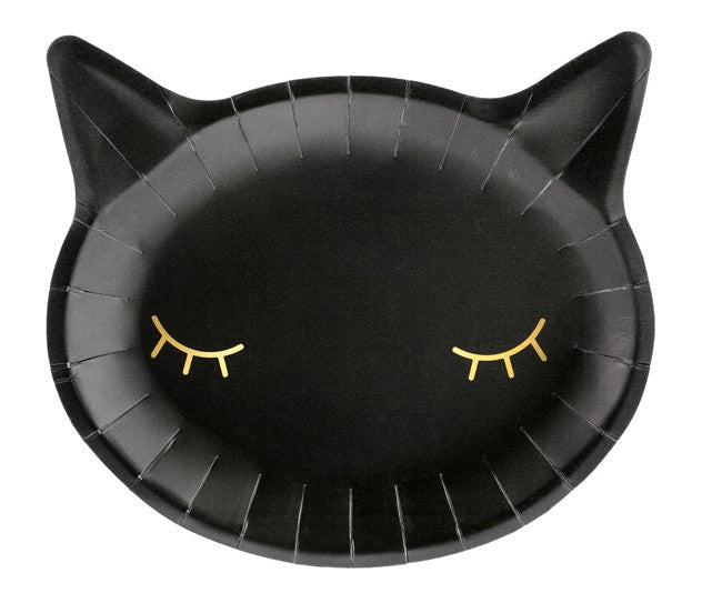 6 Boo Town Katzen Pappteller 22 x 20cm 1