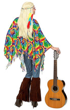 Psychedelischer Hippie Poncho mit Stirnband - 4