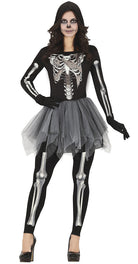 Skelett Ballerina Damenkostüm - 1