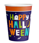 8 Happy Halloween Pappbecher bunt 1