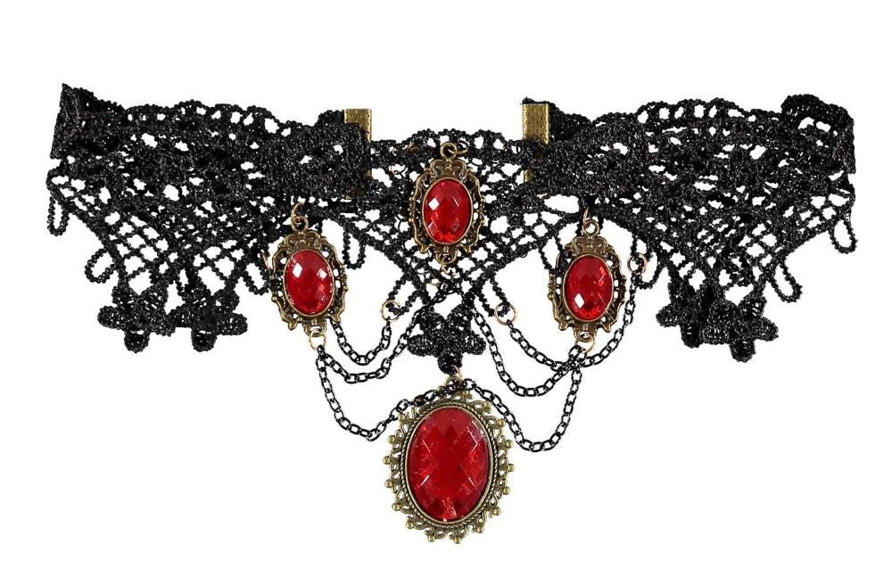 Gothic Ruby Halskette - 1