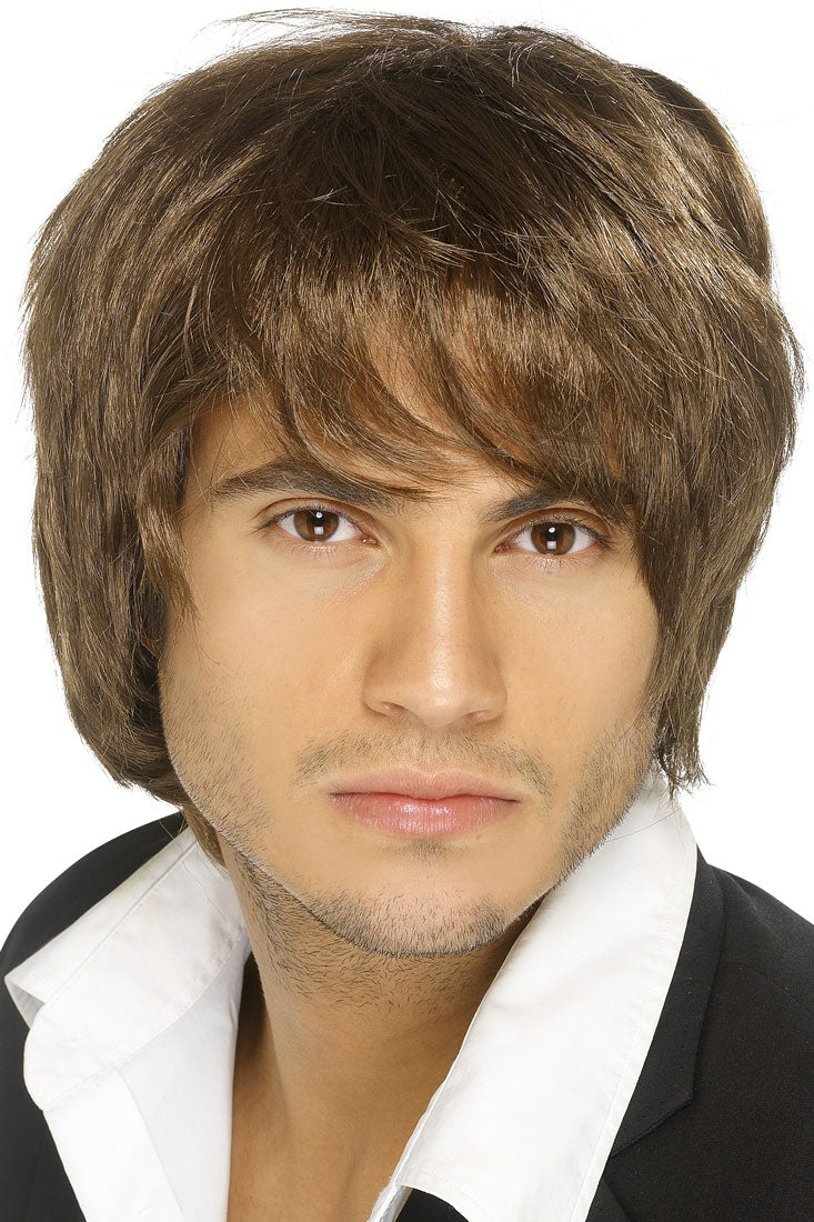 90er Boyband Perücke braun - 1