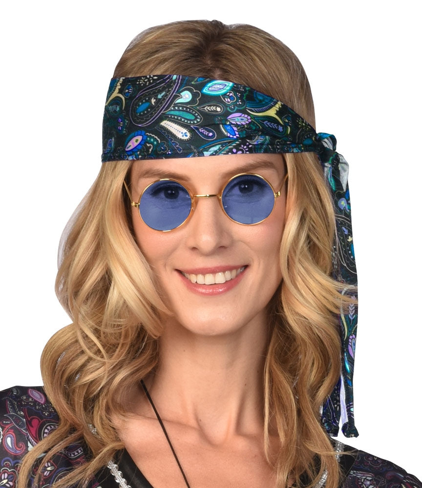 70er Jahre Hippie Brille blau - 1