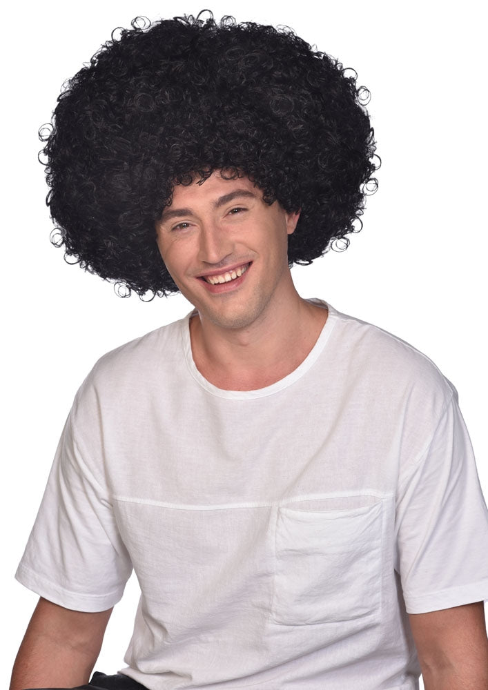 Horror-Shop Riesige Afro Perücke Weiß – Karneval, Mottoparty, One Size