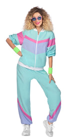 80er Jahre Retro Trainingsanzug blau unisex - 4