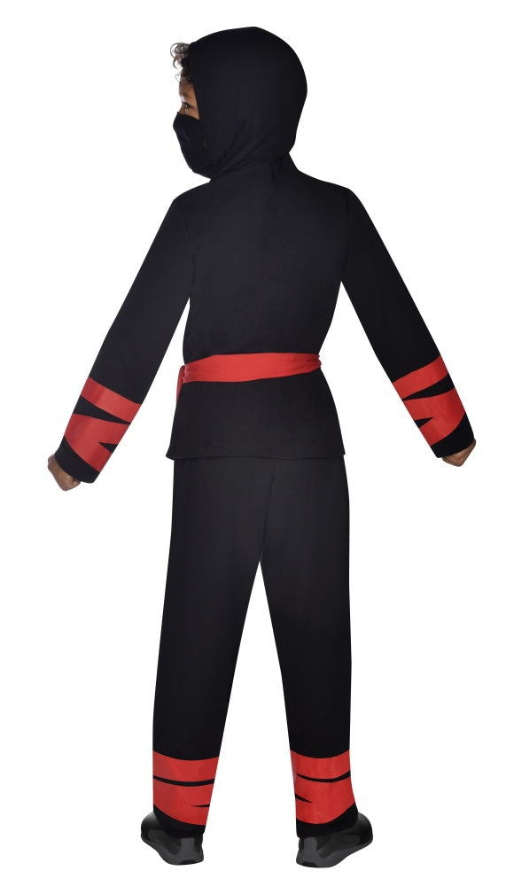 Schwarzer Ninja Krieger Kinderkostüm - 5