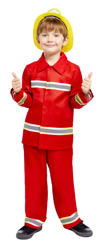 Feuerwehr Kostüm für Kinder in Rot - 4