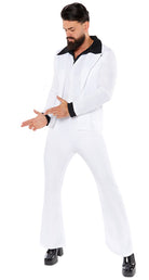 70´s Disco Partyanzug für Herren weiß - 3
