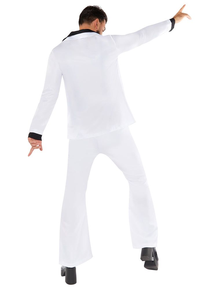 70´s Disco Partyanzug für Herren weiß - 4