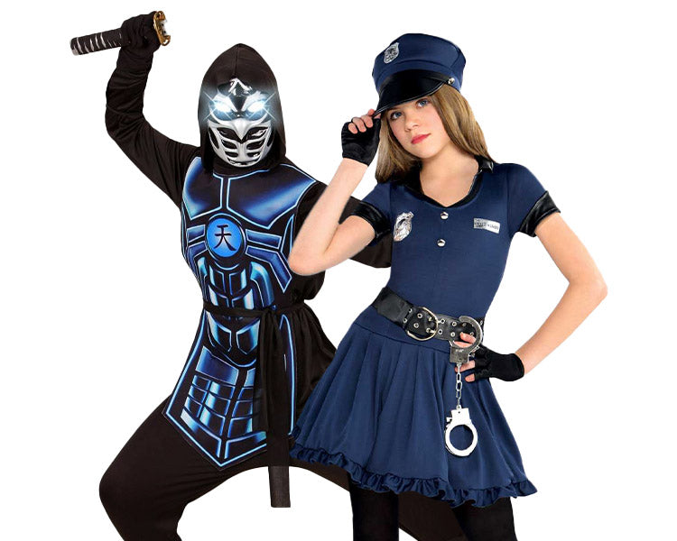 Cyber Ninja Teenager Kostüm. Polizistin Teenager Kostüm